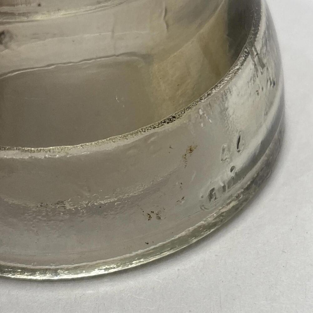 Glass Insulator Whitall Tatum Co. No. 1 Made in USA 42 - 46, Clear Glass - Picture 4 of 6